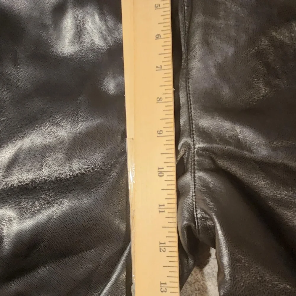 Lioness Pants Womens XXS‎ Black Faux Leather High Rise Straight Leg PU Vegan